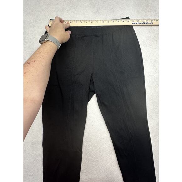 TALBOTS Dress Pants 1X Skinny Ankle Pull On Black Ankle Button Accents Leggings - Picture 5 of 9